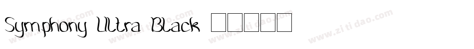 Symphony Ultra Black字体转换